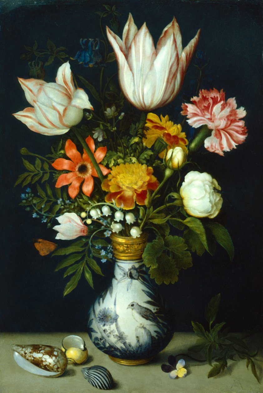 Porselen vazoda çiçekler, c1600 by Ambrosius Bosschaert the Elder