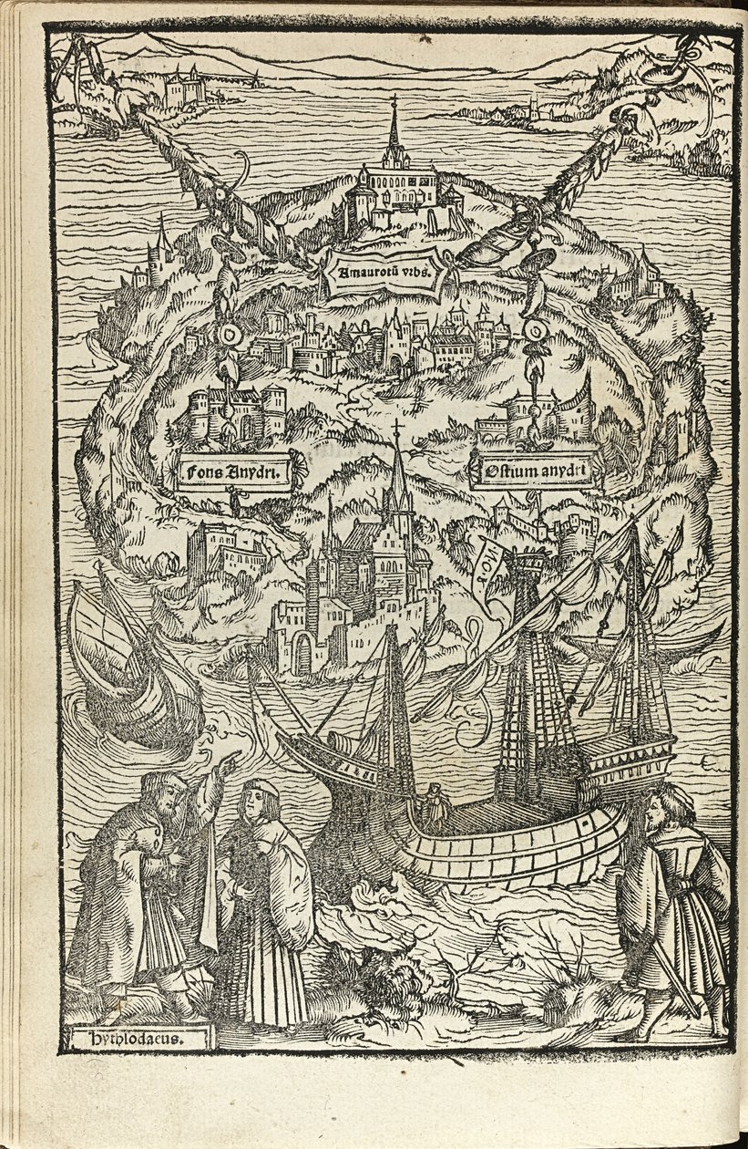 Ütopya, Thomas More, 1518 by Ambrosius Holbein