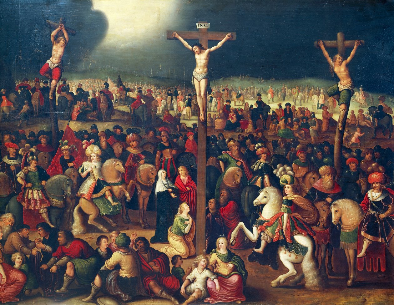 Calvary (tuval üzerine yağlı boya) by Ambrosius II Francken or Franck