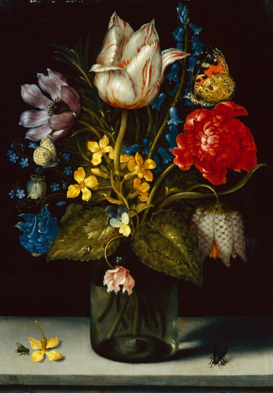 Çiçek Buketi (bakır üzerine yağlı boya) by Ambrosius the Elder Bosschaert