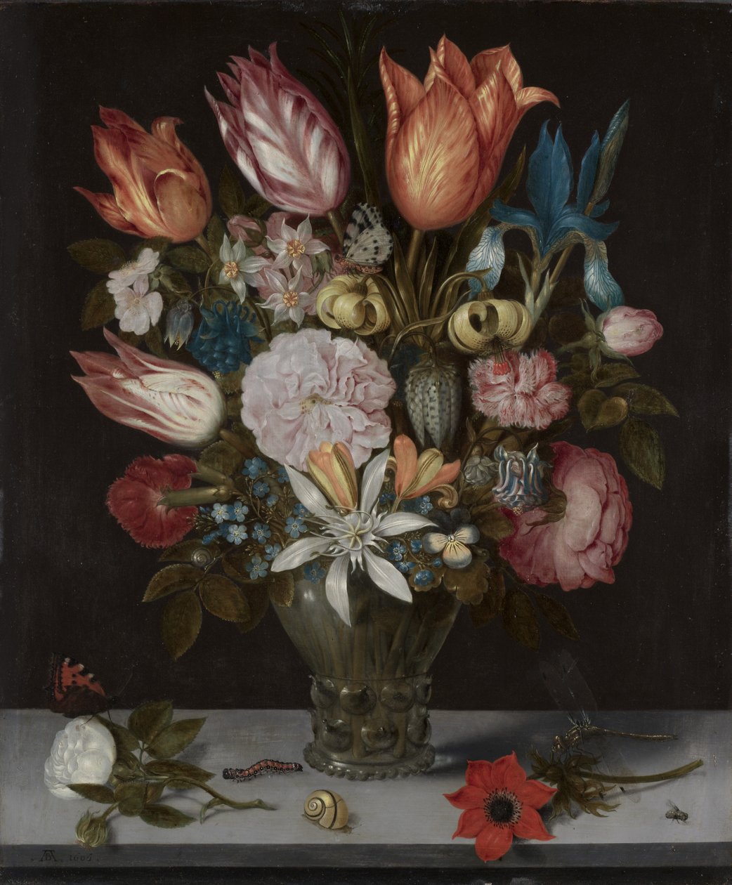 Bardakta Çiçekler, 1606 by Ambrosius the Elder Bosschaert