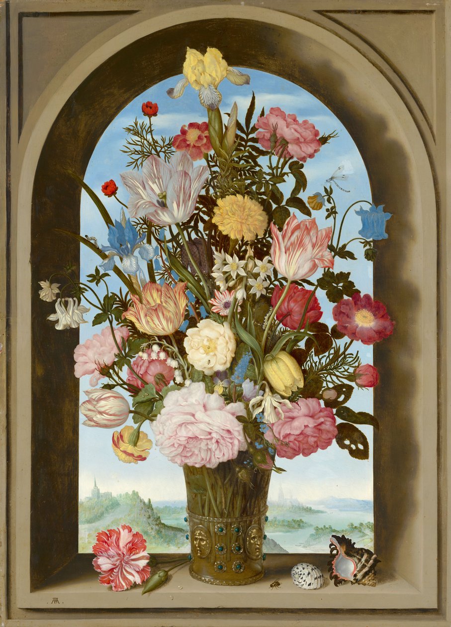 Penceredeki Çiçek Vazosu, 1618 dolayları by Ambrosius the Elder Bosschaert