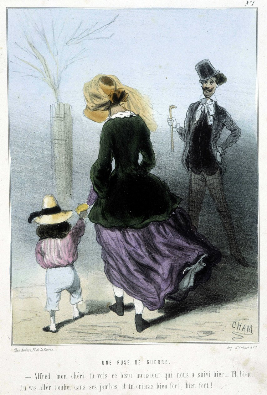Bir savaş hilesi - Cham tarafından “” Madeleines” de, v.1870-1880 by Amédée de Noé