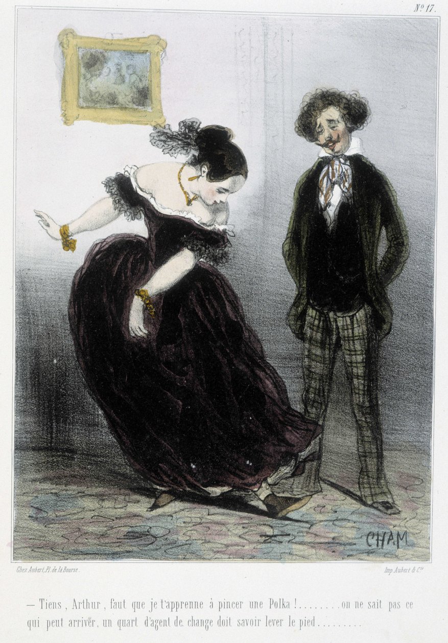 Karikatür - Cham, v.1870-1880 tarafından “” Madeleines” de by Amédée de Noé