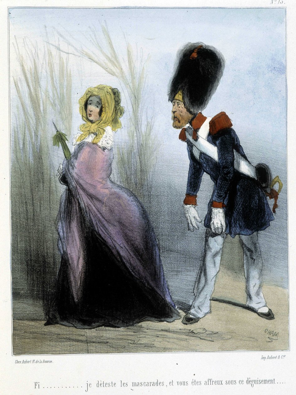 Karikatür - Cham, v.1870-1880 tarafından “” Madeleines” de by Amédée de Noé