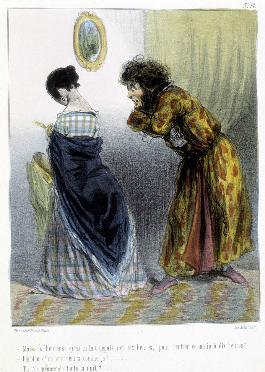 Karikatür - Cham, v.1870-1880 tarafından “” Madeleines” de by Amédée de Noé