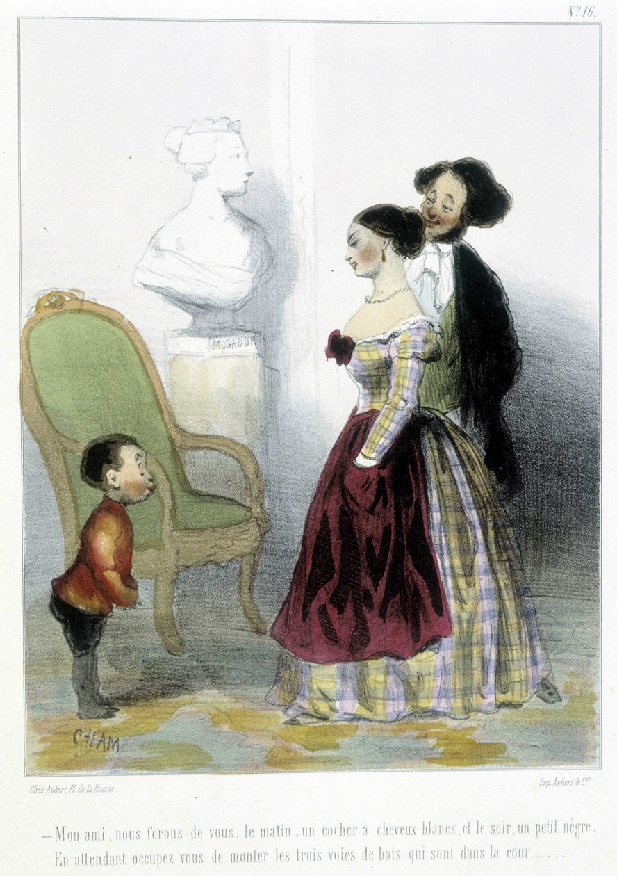 Karikatür - Cham, v.1870-1880 tarafından “” Madeleines” de by Amédée de Noé