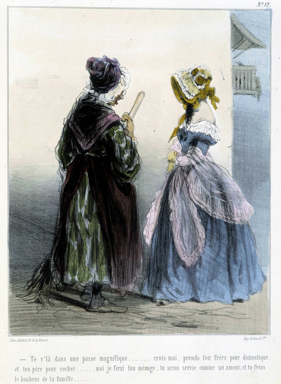 Karikatür - Cham, v.1870-1880 tarafından “” Madeleines” de by Amédée de Noé