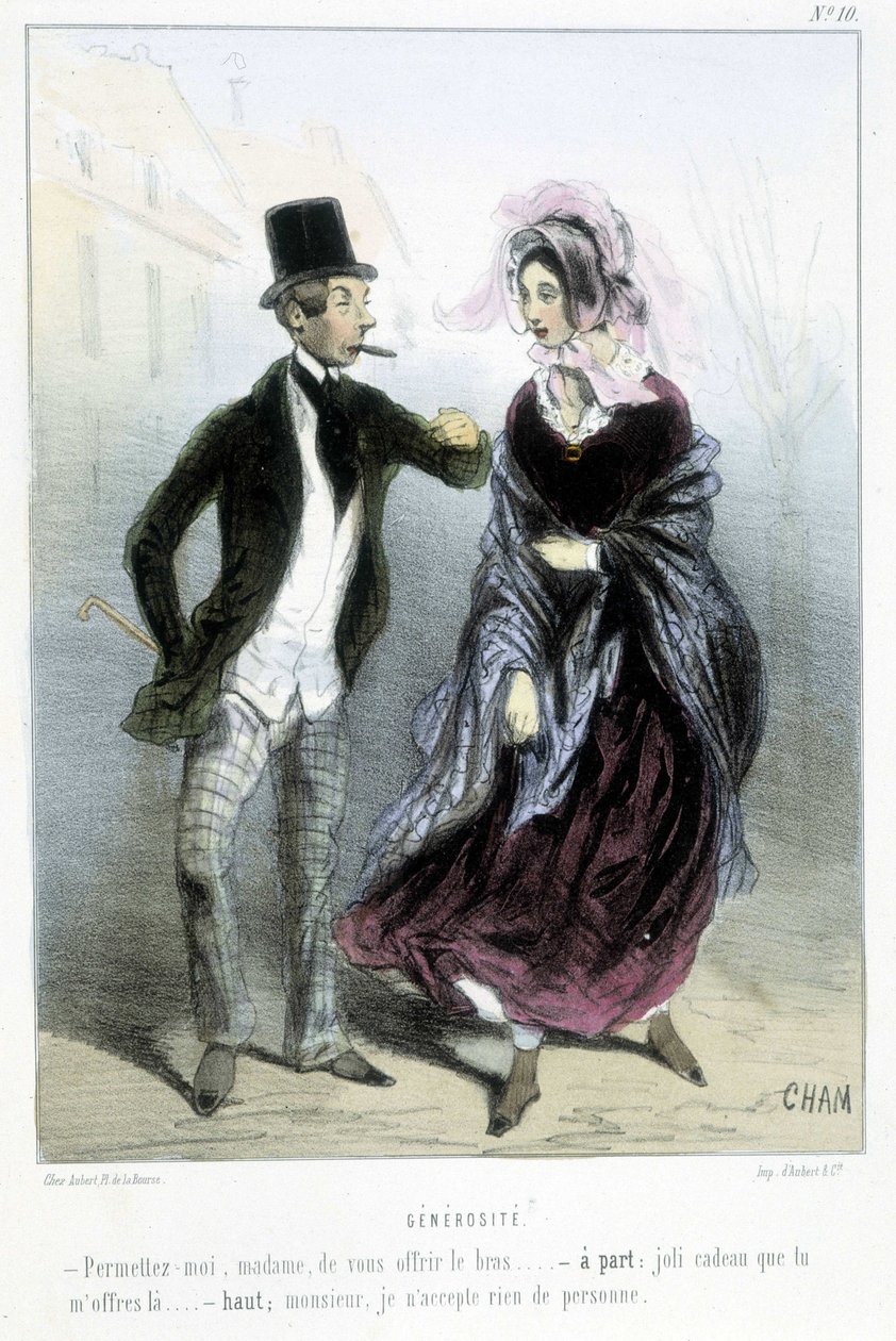 Cömertlik - Cham, v.1870-1880 tarafından “” Madeleines” de by Amédée de Noé
