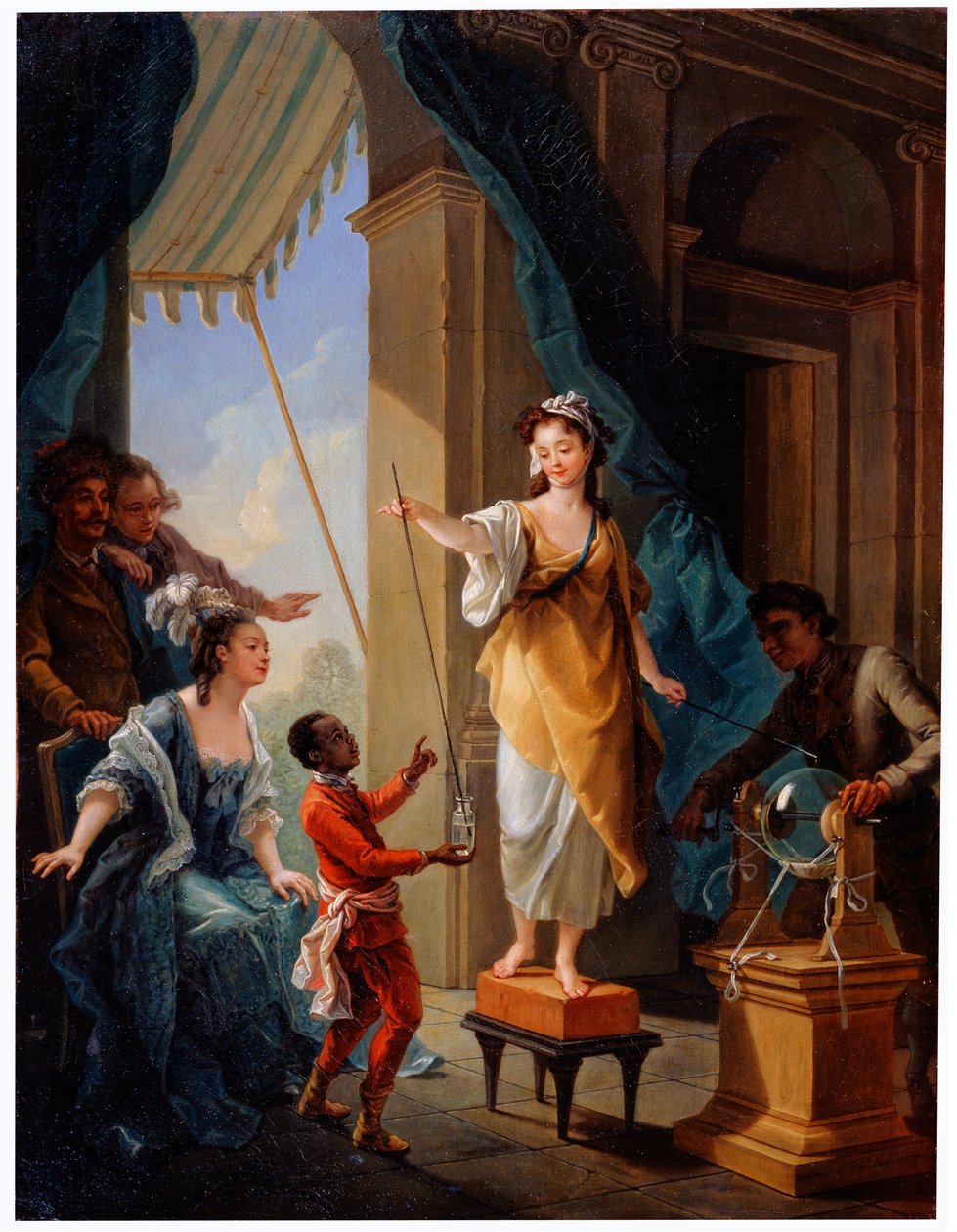Elektrik Deneyi, 1777 by Charles Amedee Philippe van Loo