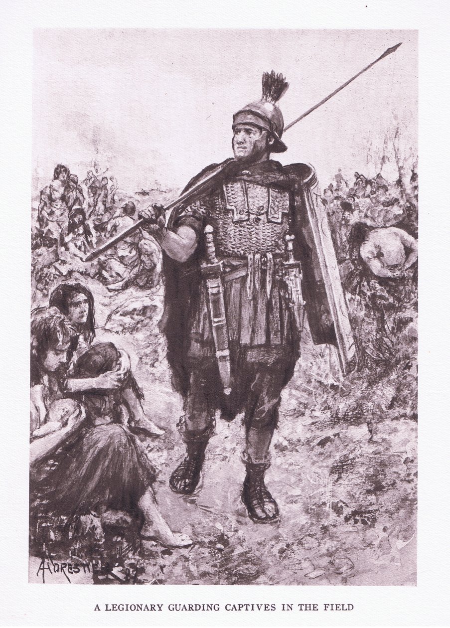 Bir tarlada esirleri koruyan bir lejyoner, The Roman Soldier