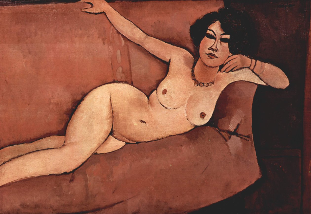 Kanepede çıplak (Almaiisa) by Amedeo Modigliani