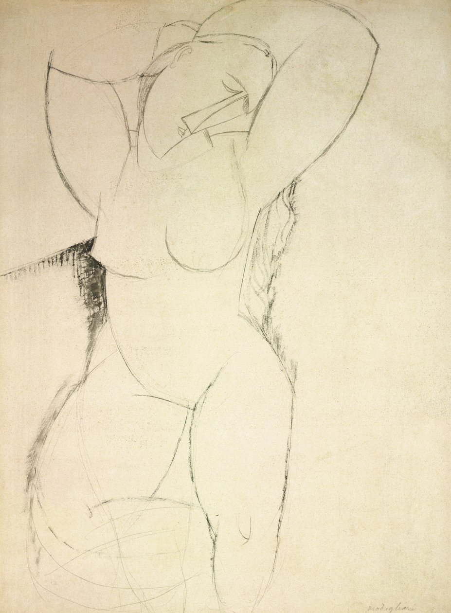 Karyatid, c.1913-14 by Amedeo Modigliani
