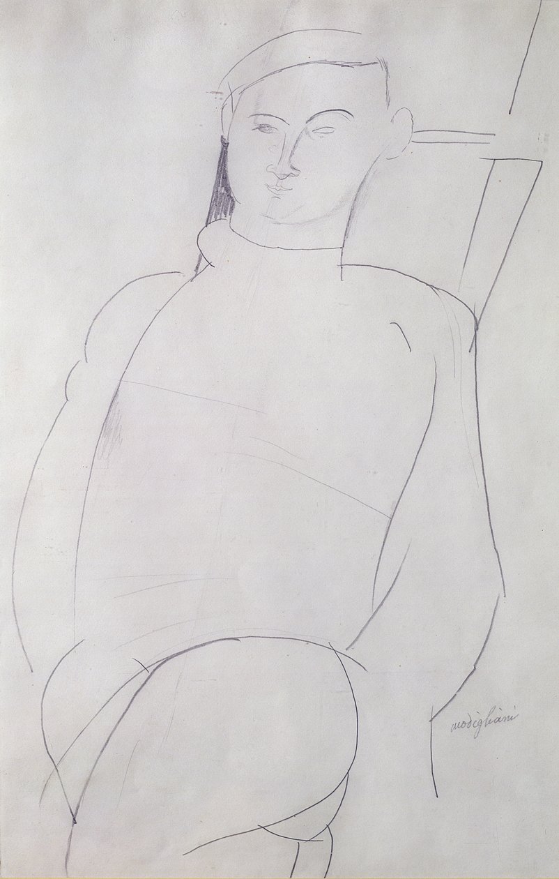 Jacques Lipchitz (1891-1973) c.1917 by Amedeo Modigliani