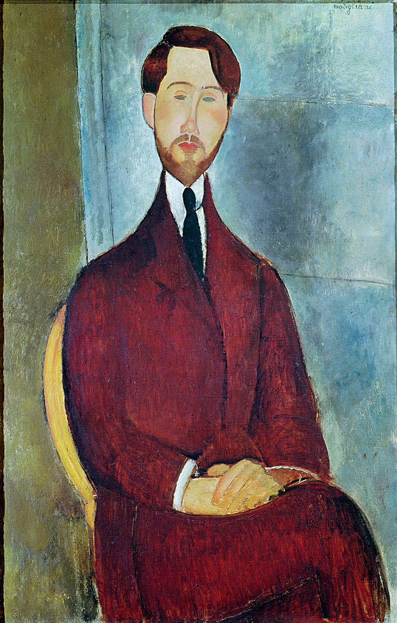 Leopold Zborowski, 1917 by Amedeo Modigliani