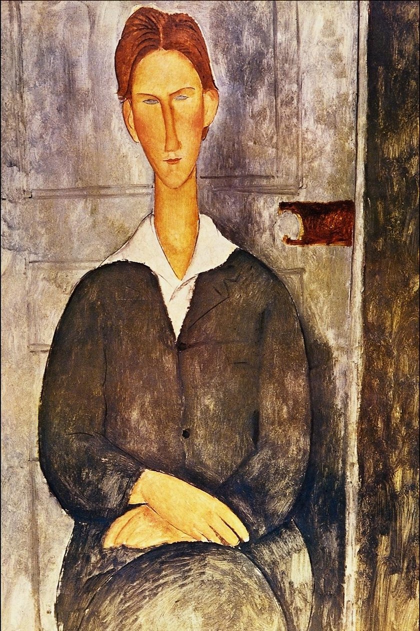 Genç Bir Adamın Portresi by Amedeo Modigliani