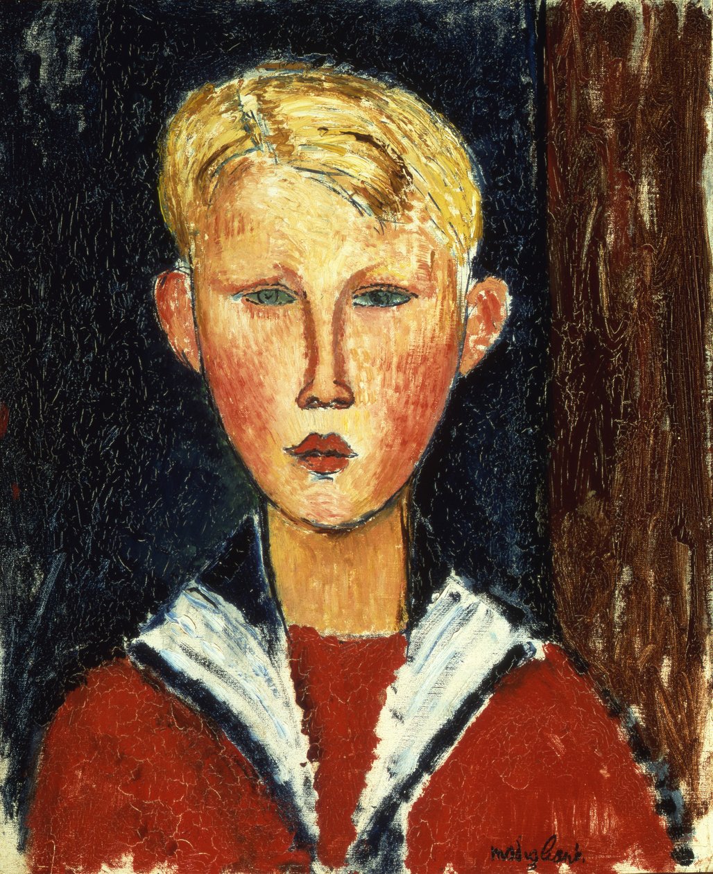 Mavi Gözlü Çocuk, 1916 by Amedeo Modigliani