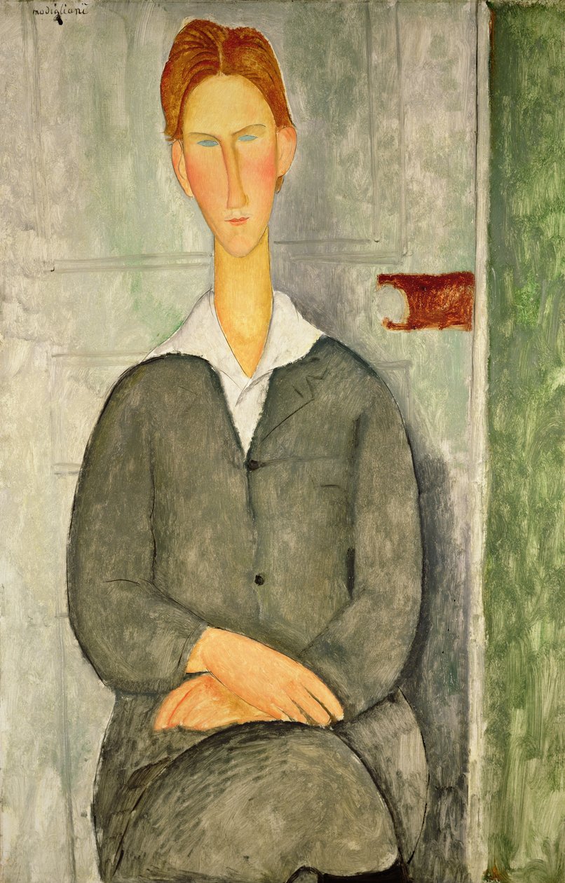 Kızıl saçlı genç çocuk, 1906 by Amedeo Modigliani