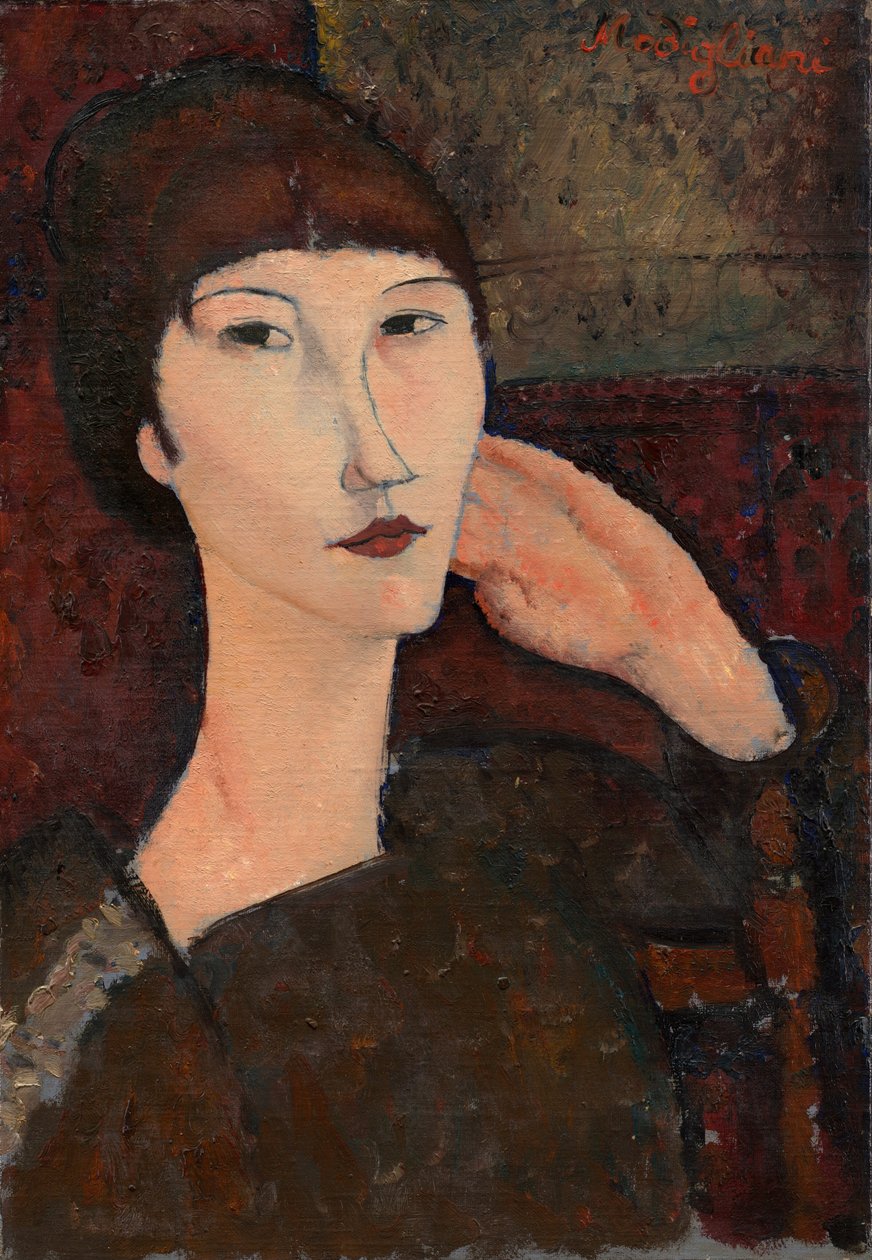Adrienne (Kaküllü Kadın) by Amedeo Modigliani