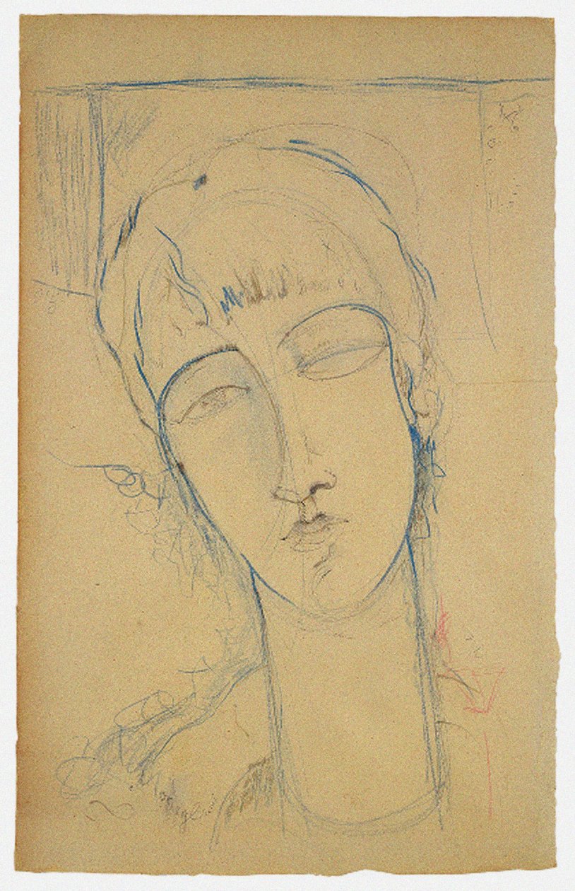Anna Akhmatova Kızıl Bir Kadının Portresi, 1915 by Amedeo Modigliani