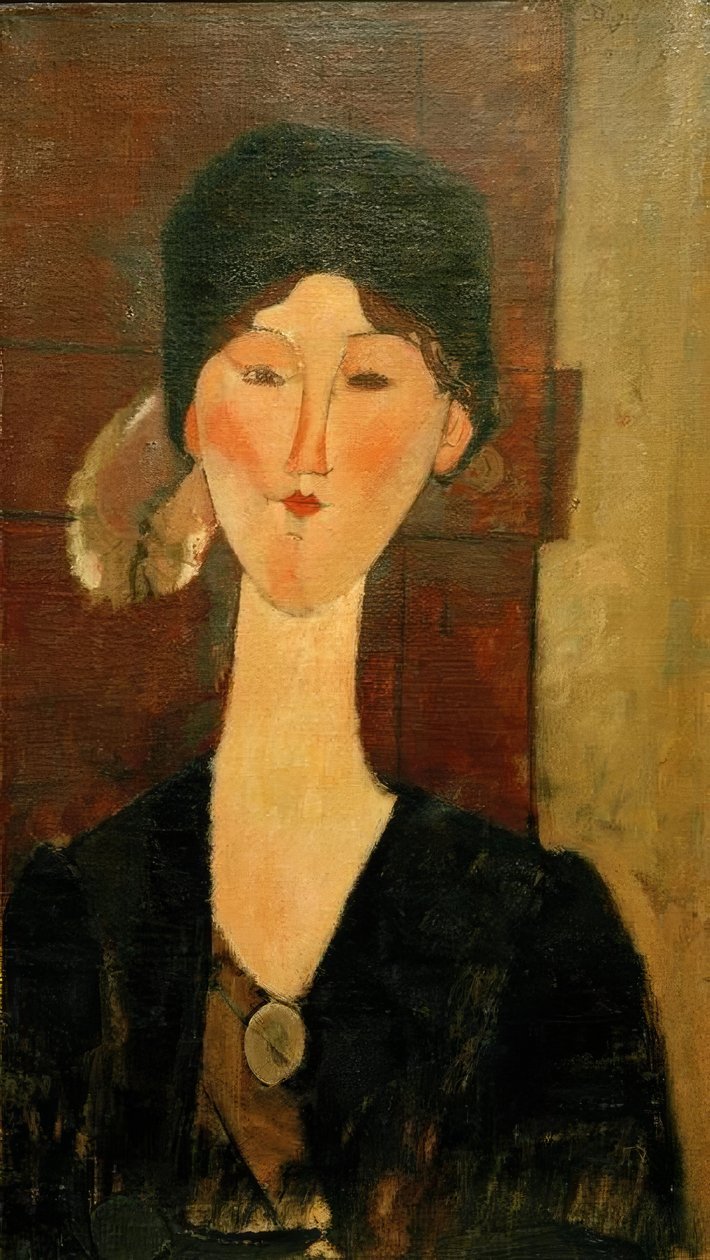 Bir kapının önünde Beatrice Hastings by Amedeo Modigliani