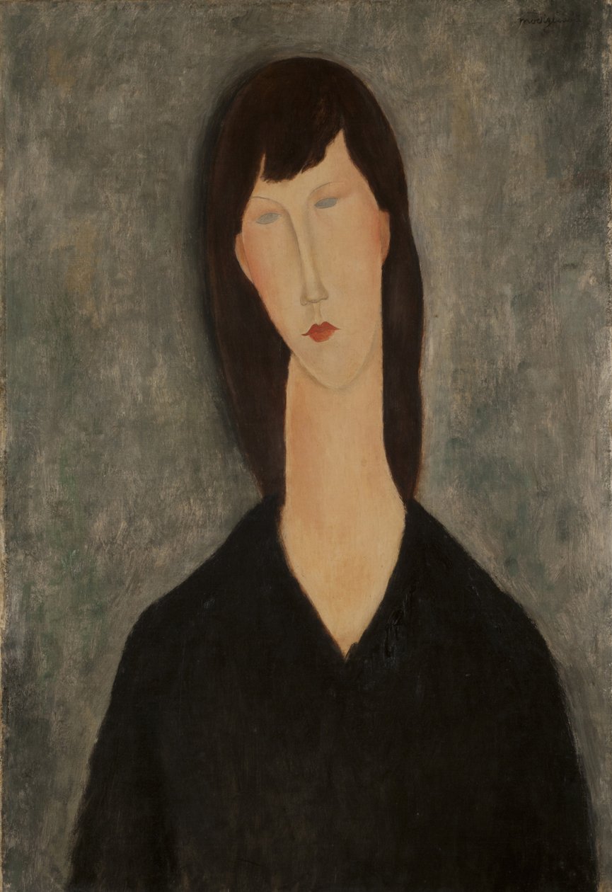 Bir kadının büstü. by Amedeo Modigliani