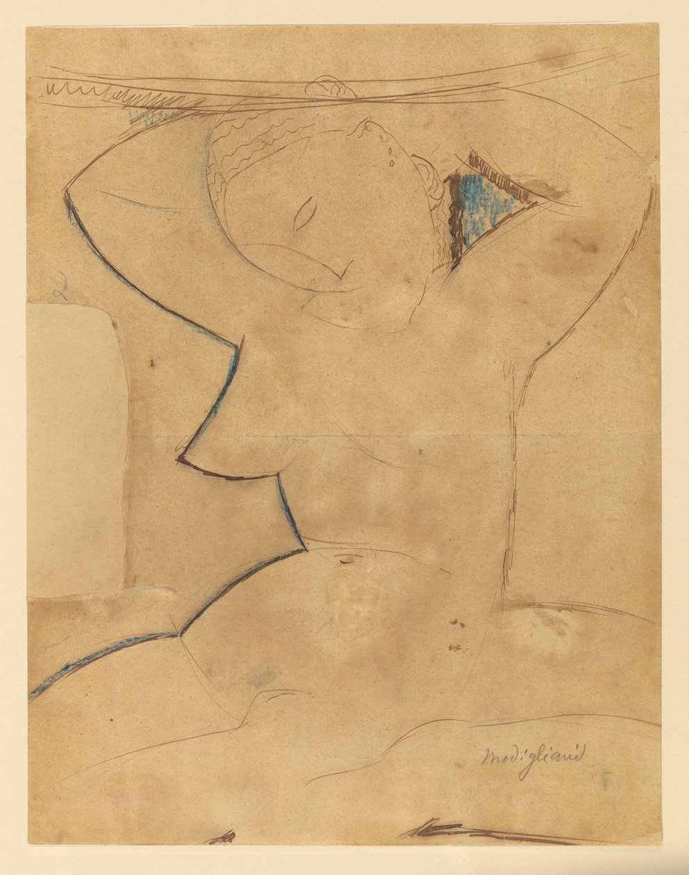Caryatide au Sein Pointu (Sivri Göğüslü Caryatid) by Amedeo Modigliani