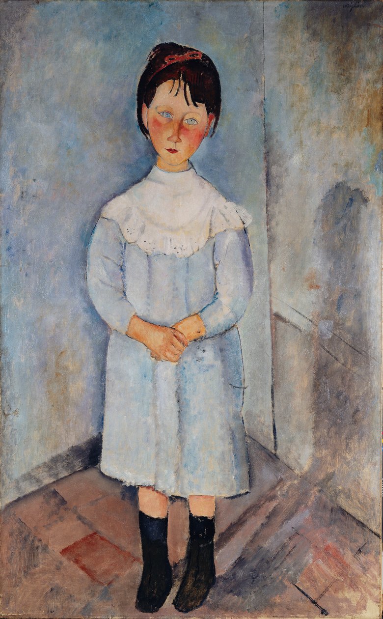 Mavili kız, 1918. by Amedeo Modigliani