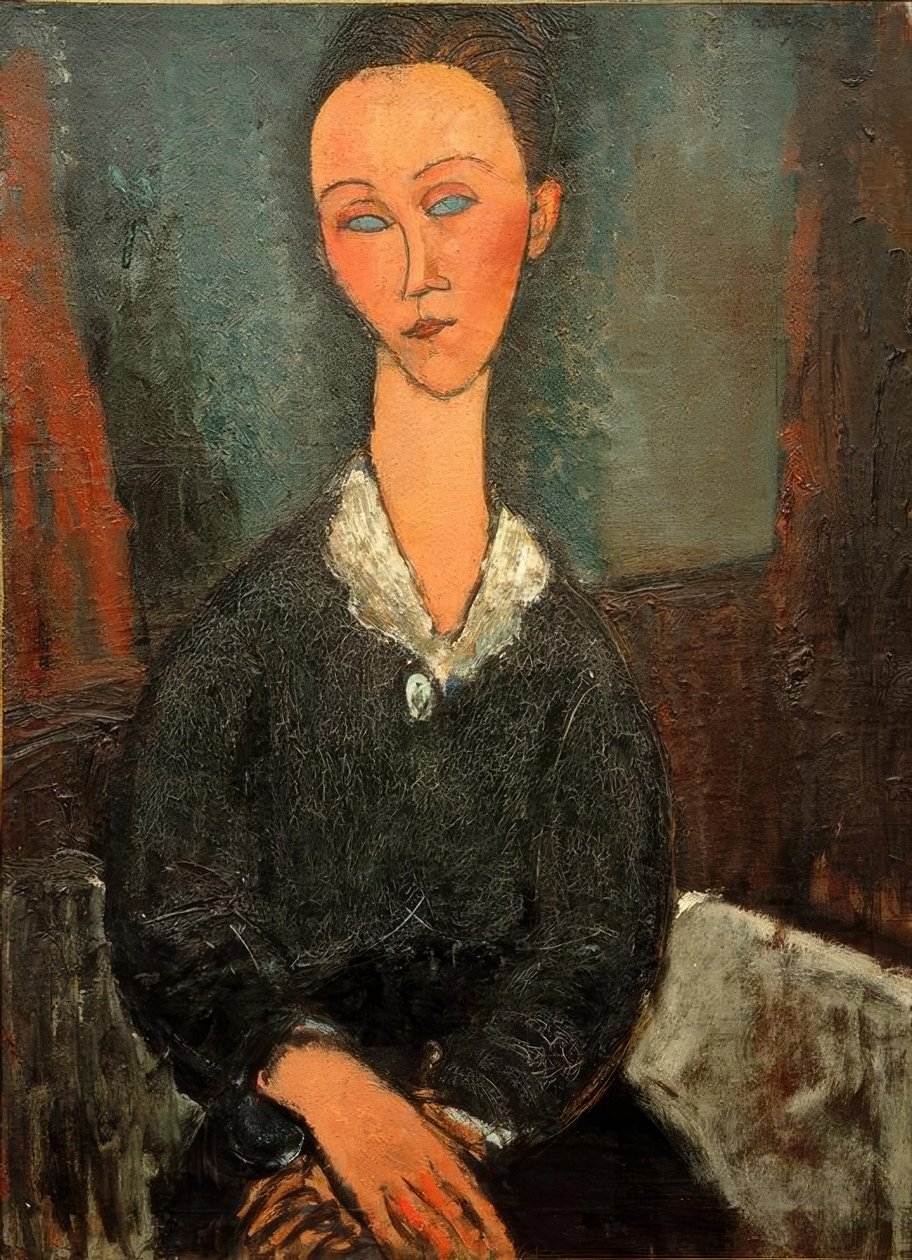 Beyaz Yakalı Kadın (Lunia Czechowska) by Amedeo Modigliani