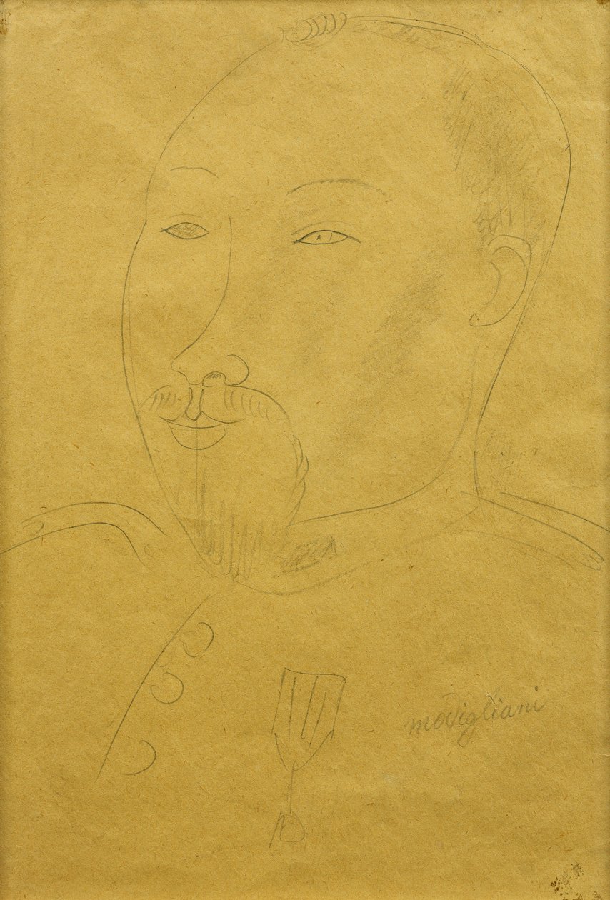 Bir Asker Olarak Guillaume Apollinaire; Bir Asker olarak Guillaume Apollinaire, by Amedeo Modigliani