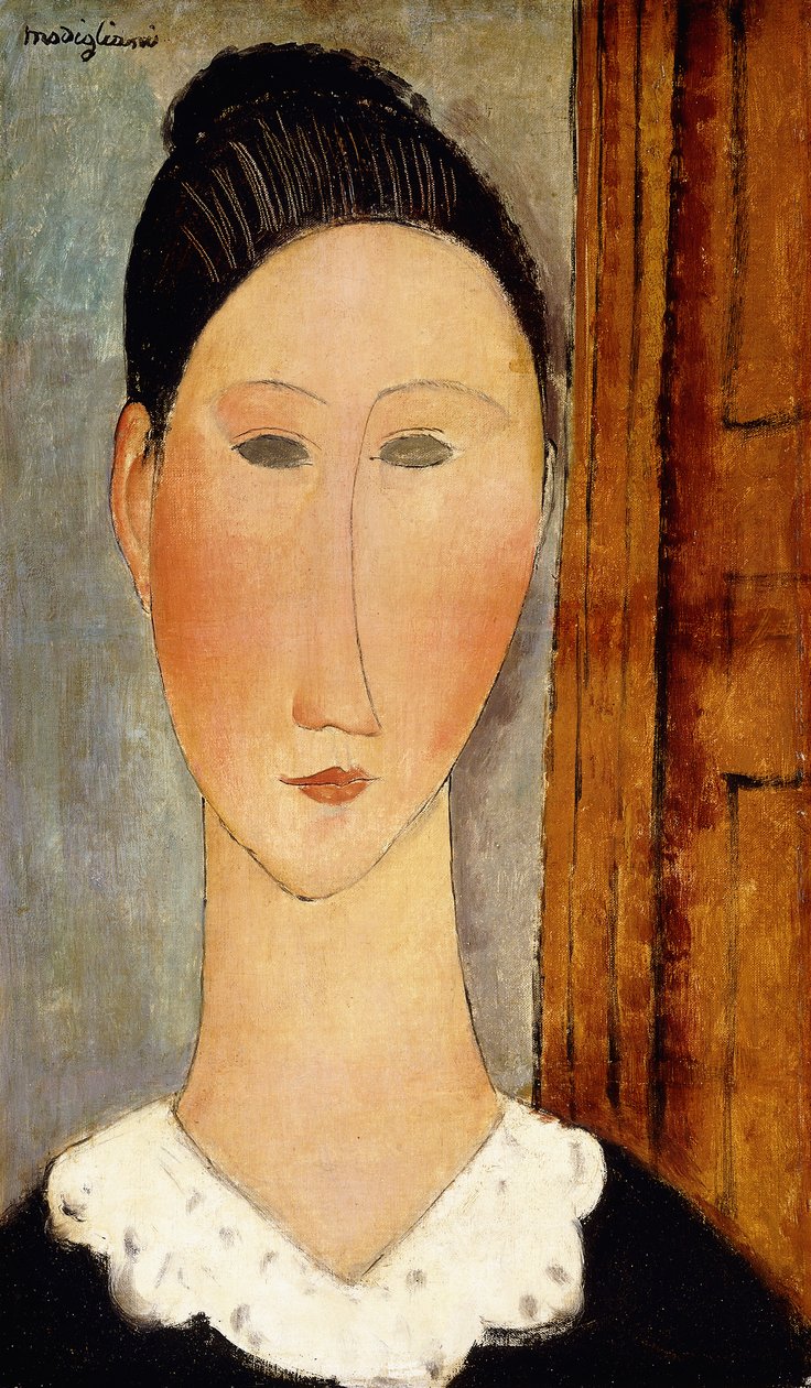 Kız Başkanı; Bir Kızın Başı, 1918 dolayları by Amedeo Modigliani