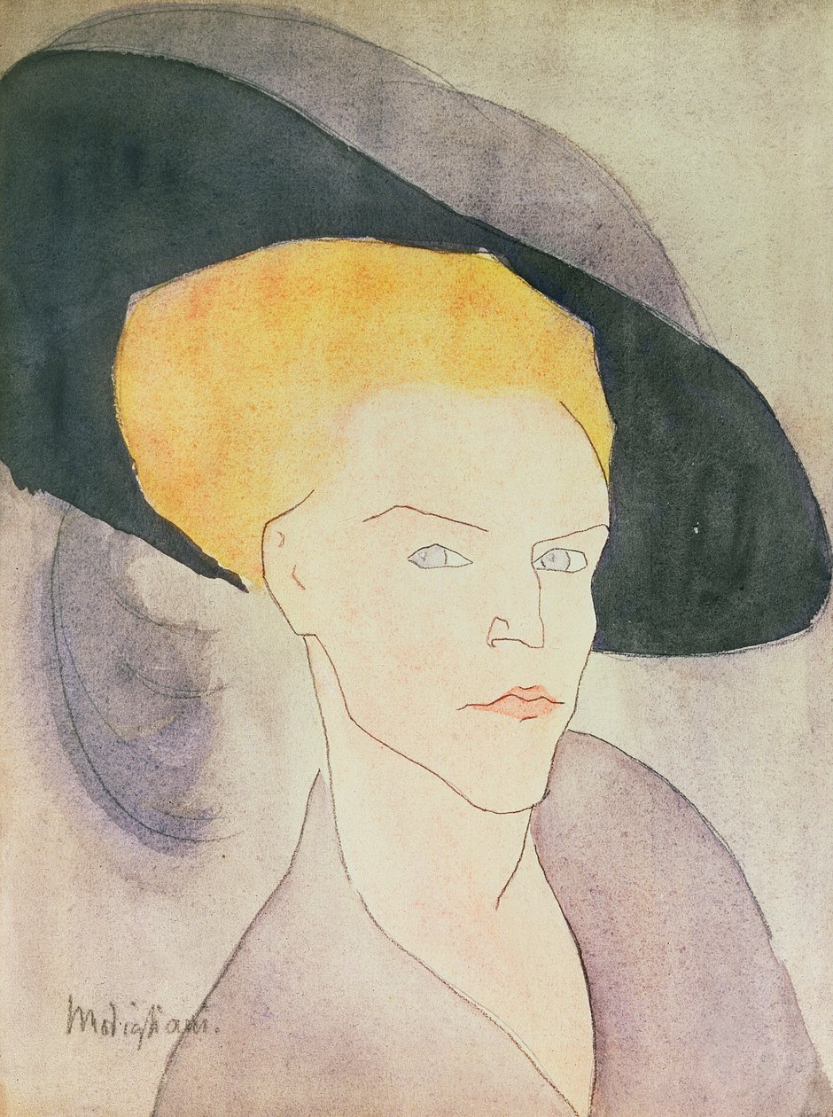 Şapkalı Kadın Başı, 1907 by Amedeo Modigliani