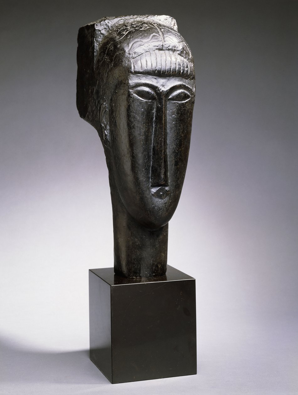 Saçaklı Kadın Başı; Tete de Femme a la Frange, 1912 by Amedeo Modigliani