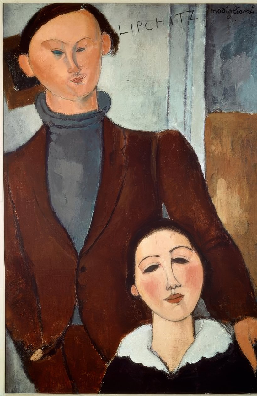 Jacques Lipchitz ve eşi by Amedeo Modigliani