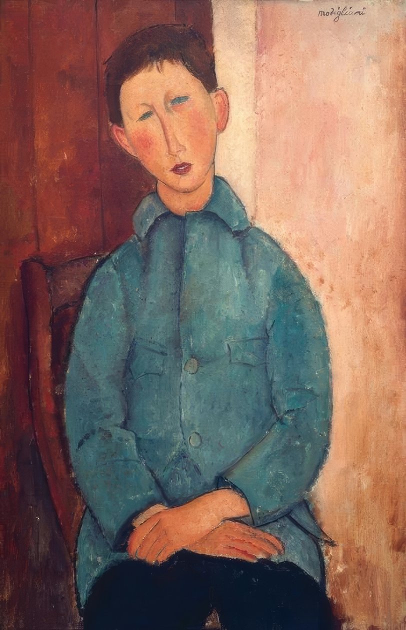 Mavi ceketli çocuk by Amedeo Modigliani