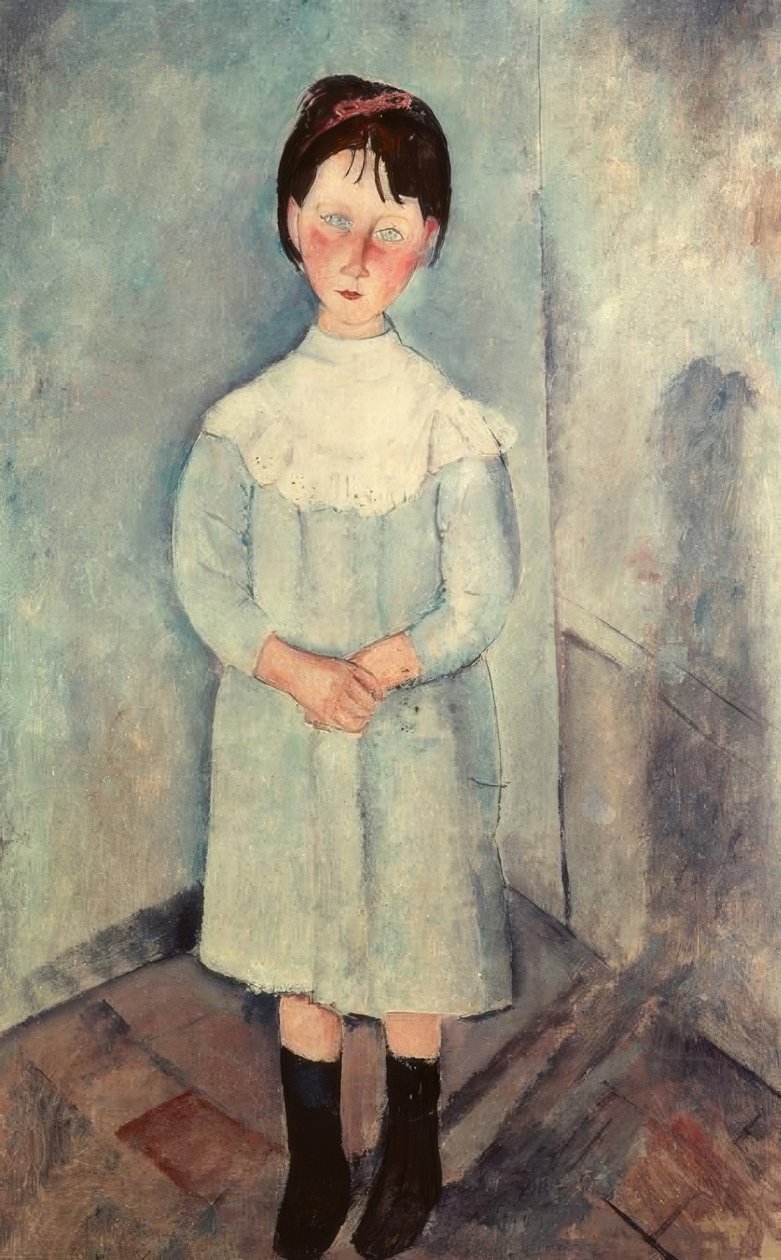 mavili küçük kız by Amedeo Modigliani