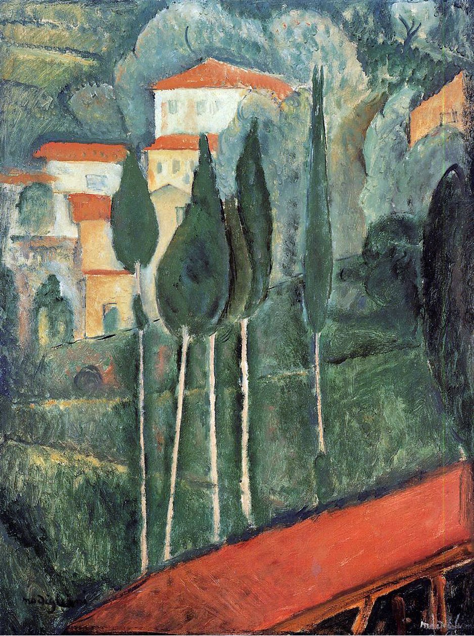 Manzara, Güney Fransa by Amedeo Modigliani