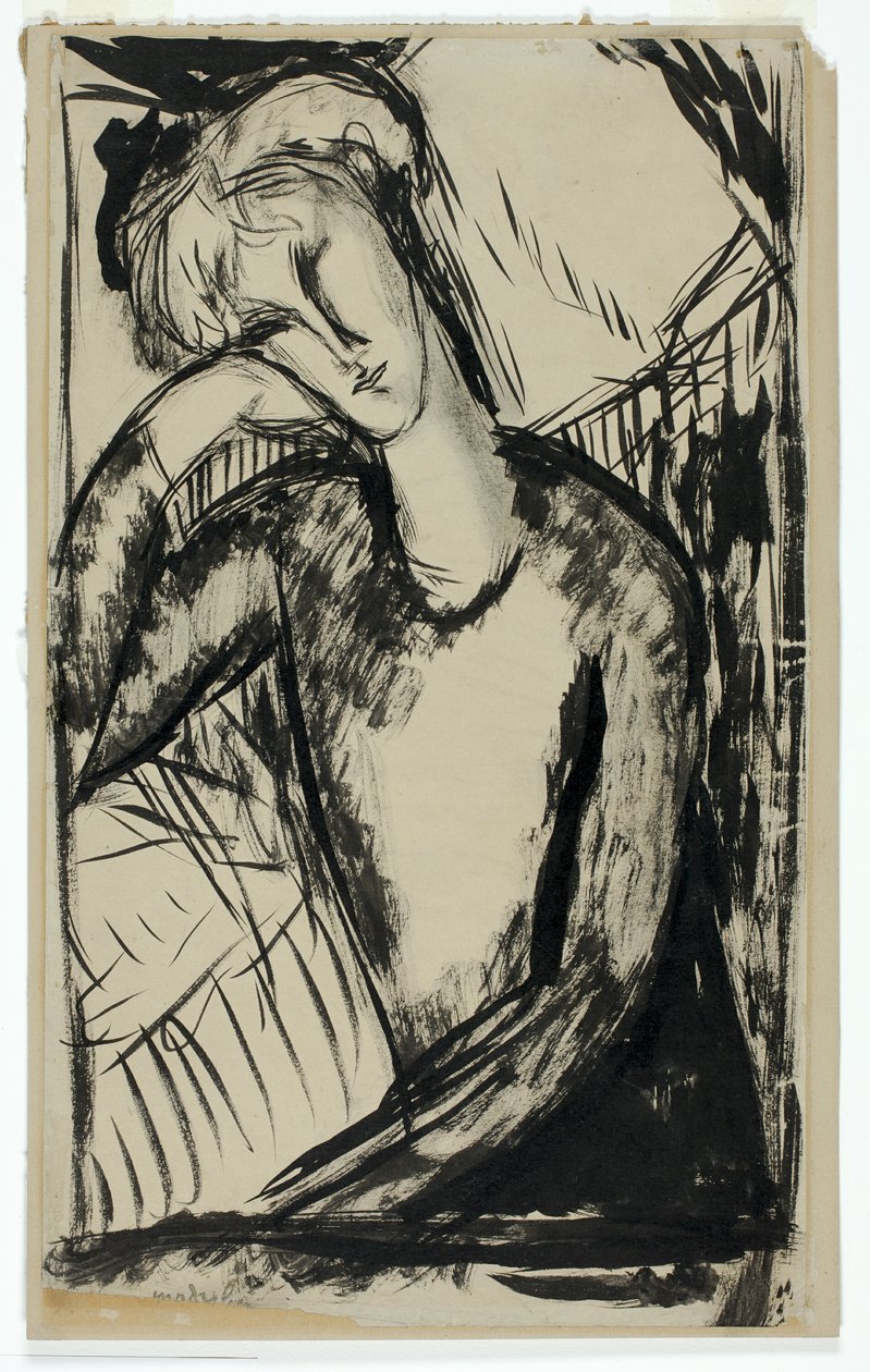 genç bir kadın portresi by Amedeo Modigliani