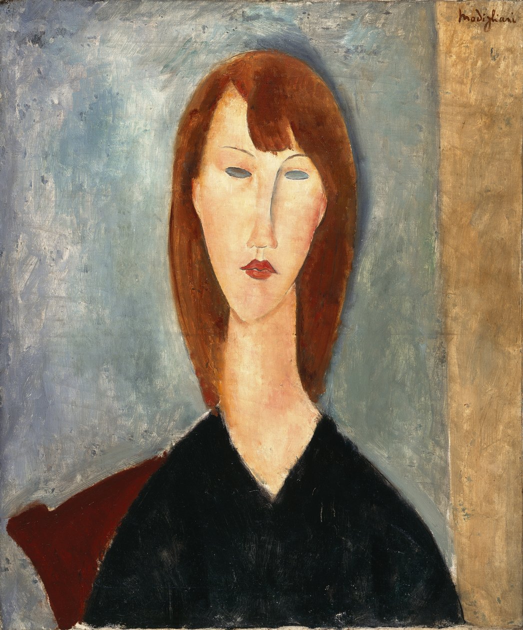 Bilinmeyen Bir Modelin Portresi (tuval üzerine yağlıboya) by Amedeo Modigliani