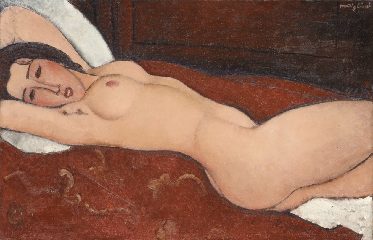 Yatan Çıplak, 1917 by Amedeo Modigliani