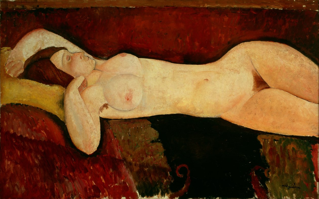 uzanmış çıplak c.1919 by Amedeo Modigliani