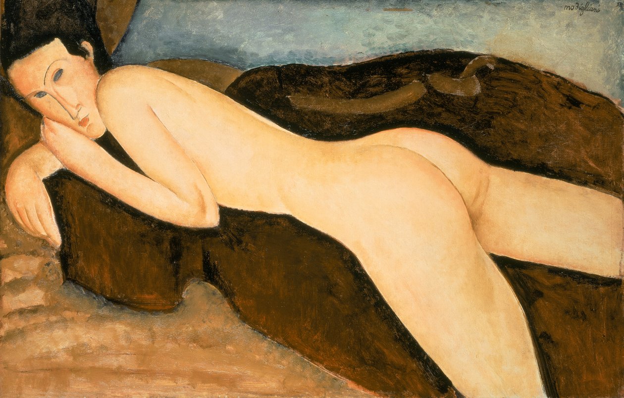 Arkadan Yatan Çıplak (Nu Couche de Dos) 1917 by Amedeo Modigliani