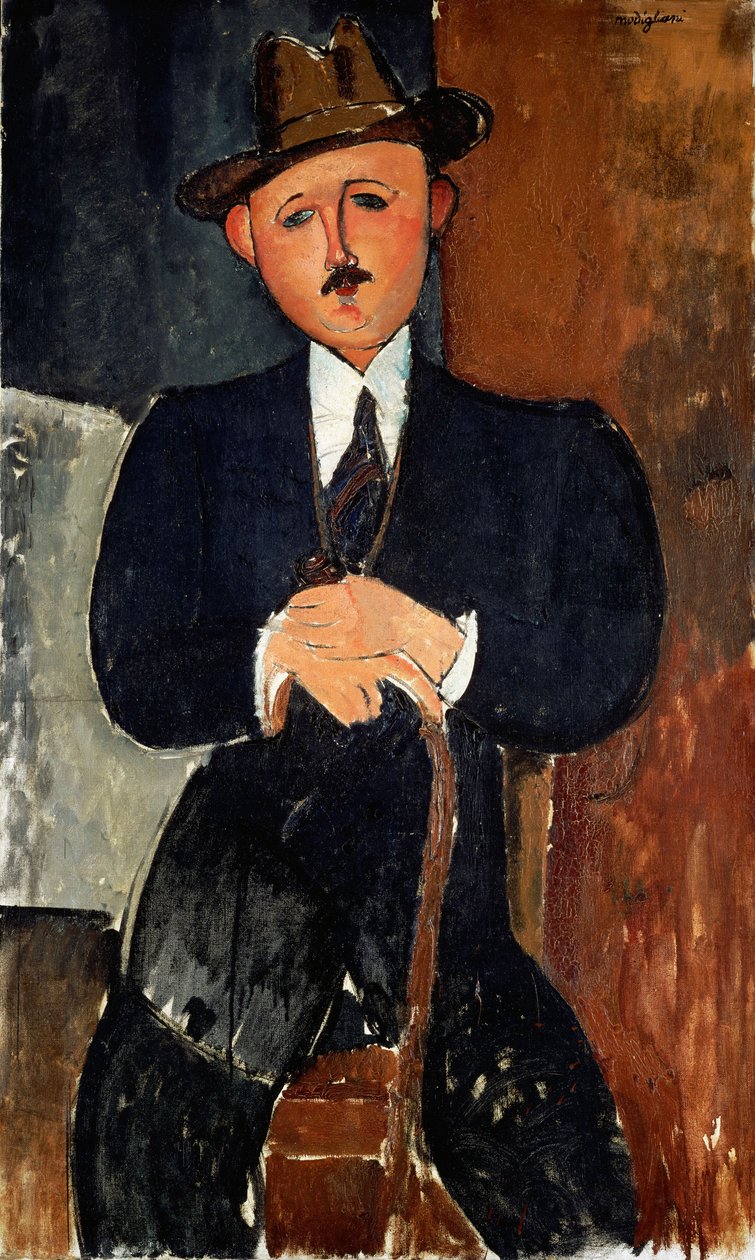 oturan adam by Amedeo Modigliani