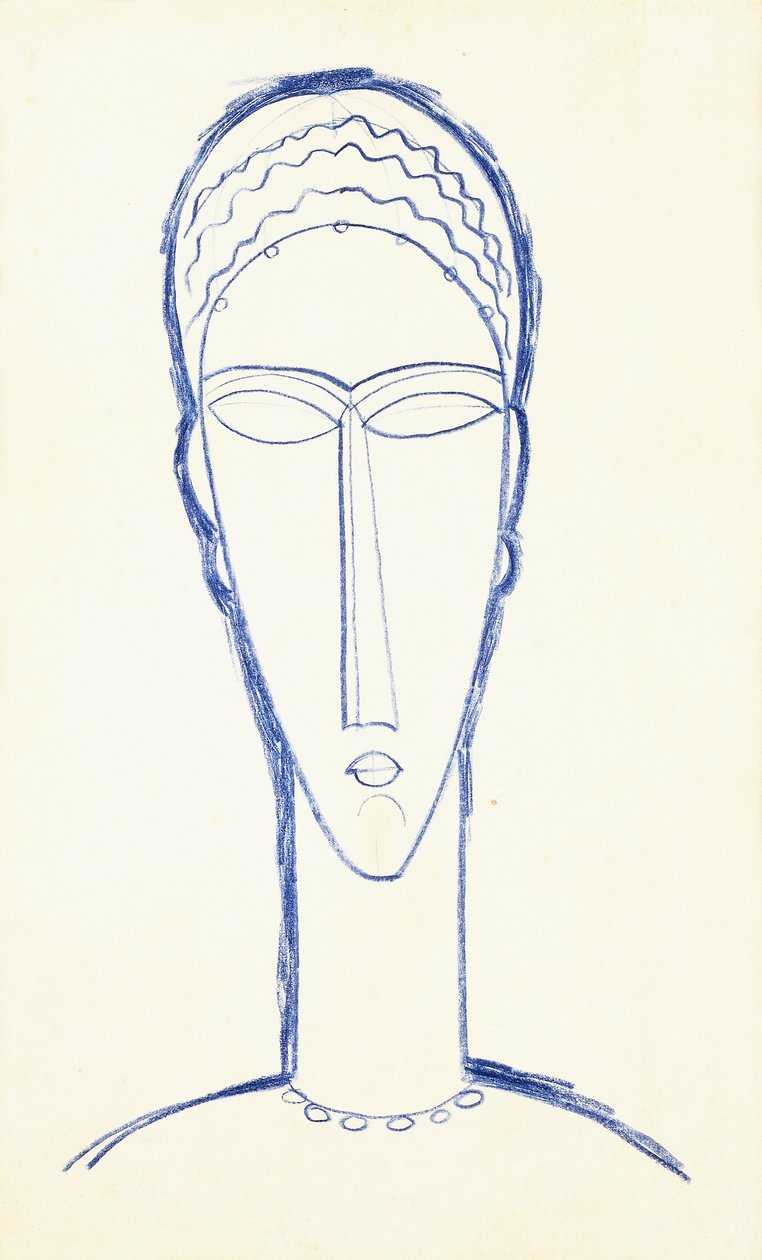Heykel Başı Çalışması, c.1911 by Amedeo Modigliani