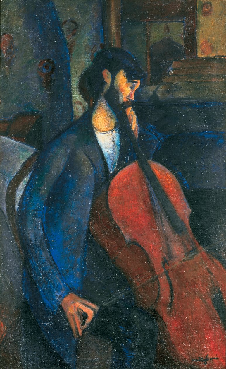 Çellist, 1909 by Amedeo Modigliani