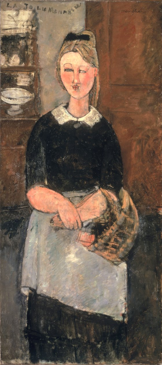Güzel Ev Hanımı (La Jolie Menagere) 1915 (tuval üzerine yağlı boya) by Amedeo Modigliani