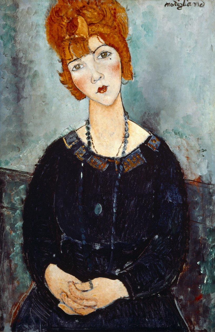Kolyeli Kadın, 1910 by Amedeo Modigliani
