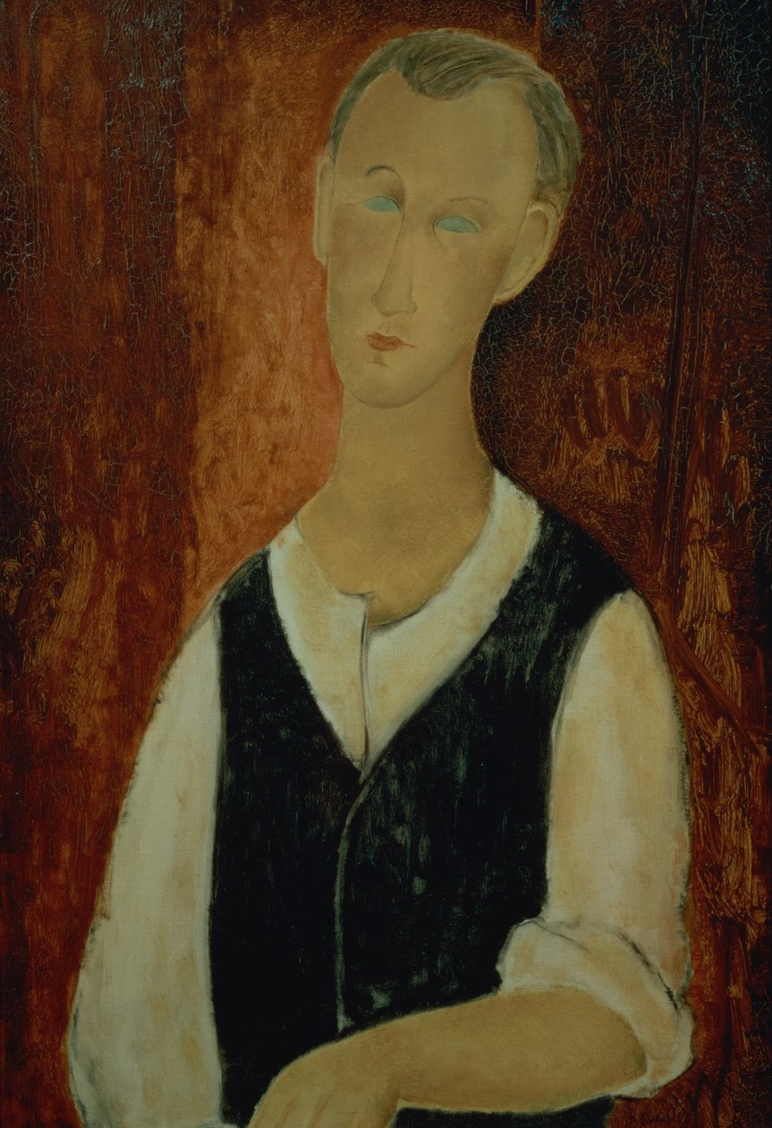 Siyah Yelekli Genç Adam, 1912 by Amedeo Modigliani