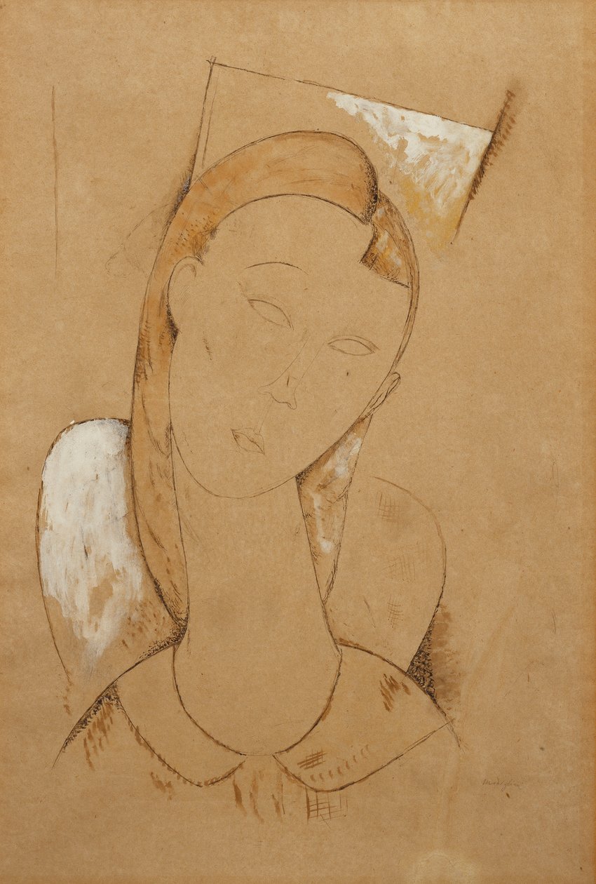 Genç kadın; Genç Kadın, c. 1917-1918 by Amedeo Modigliani