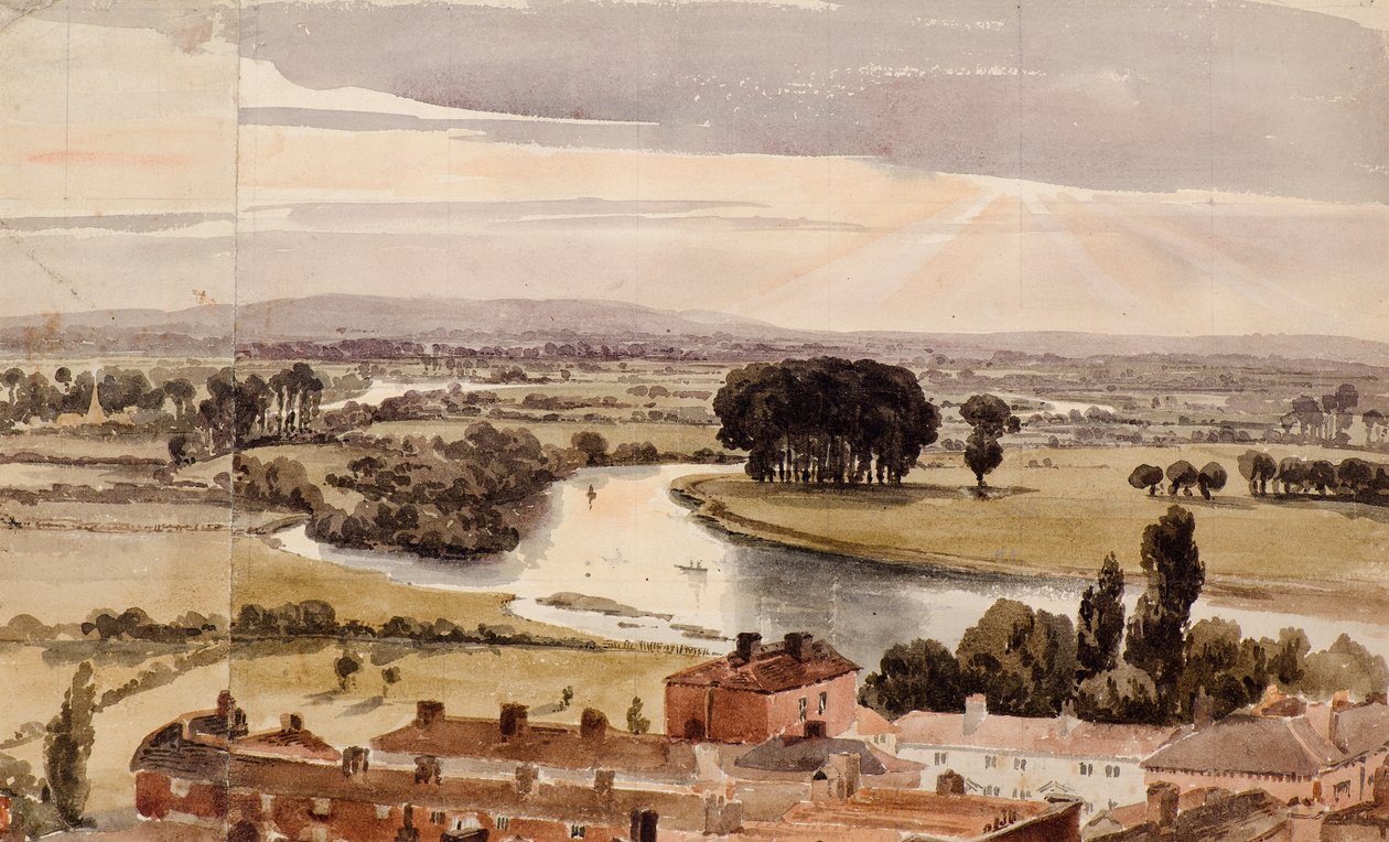 Panoramik Manzara Görünümü, c.1804 (suluboya) by Amelia Long